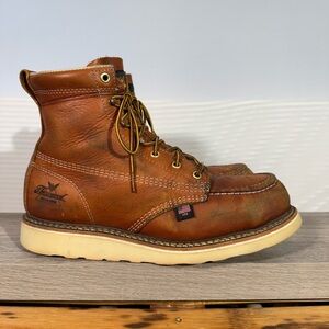 Thorogood Men's Brown Moc Toe Steel Toe Work Boots